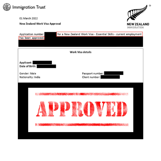 Successful Work Visa, Immigration New Zealand, Immigration Trust