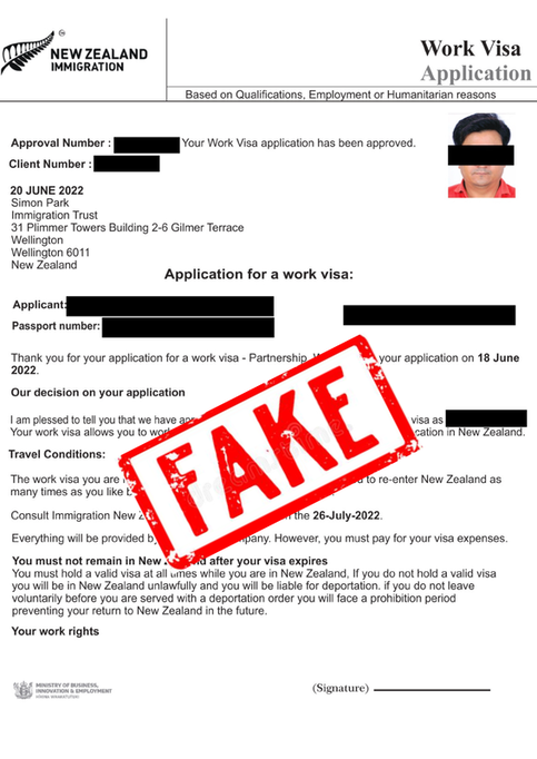 Karni Singh from Rajasthan India - Fake Visa to New Zealand uses 64 09 951 8108 to con people