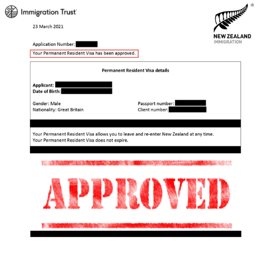 Successful Permanent Resident Visa Immigration New Zealand, Immigration Trust